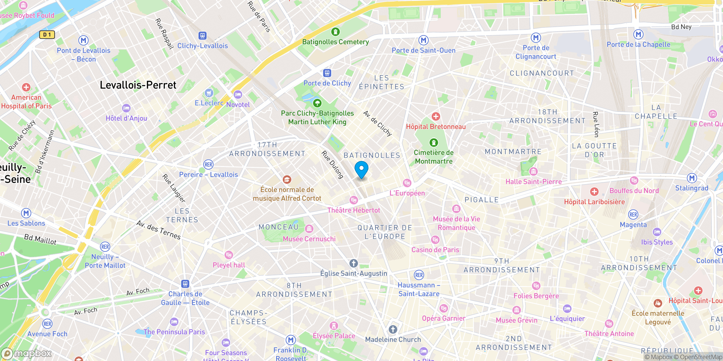 Carte du Paris 17ème - Syndic Serya